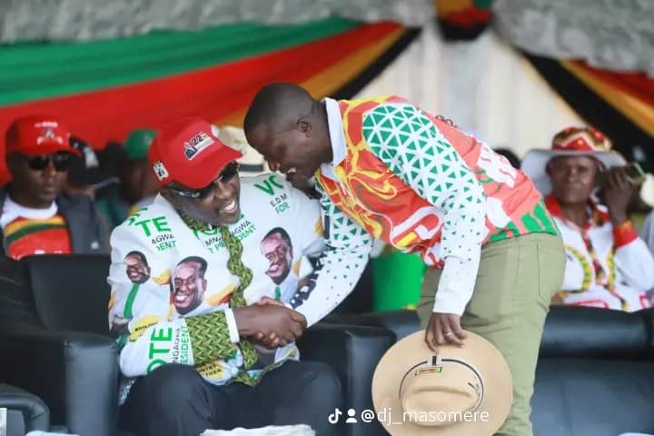 DJ Masomere greeting a national leader