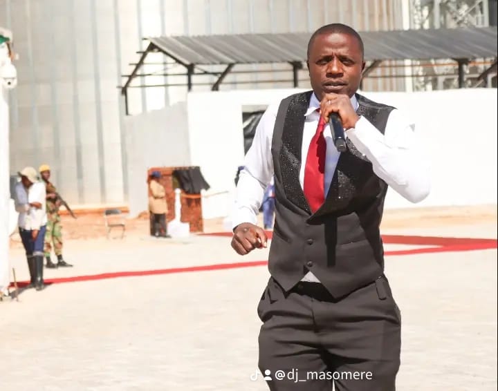 DJ Masomere addressing an event