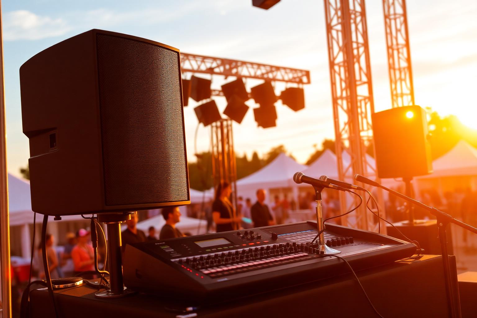Professional PA system equipment for hire